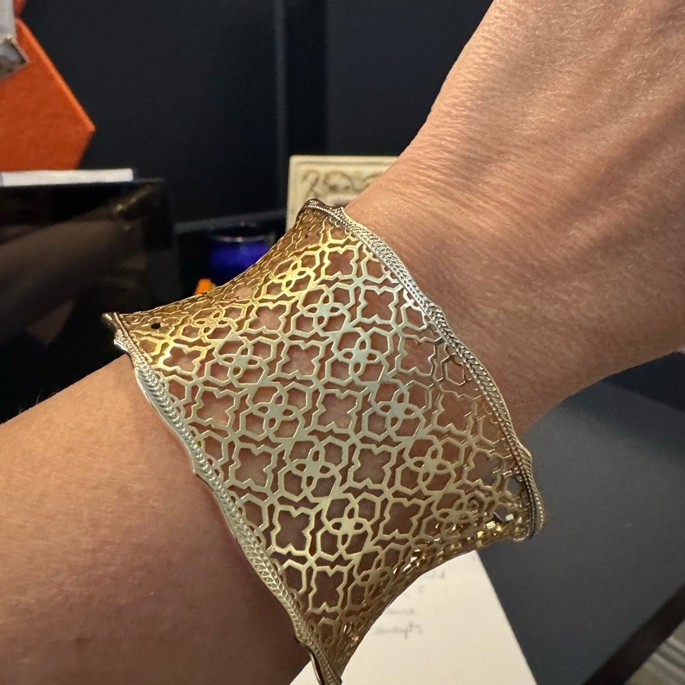 Kendra Scott filigree gold bracelet. Matching earrings and ring sold separately